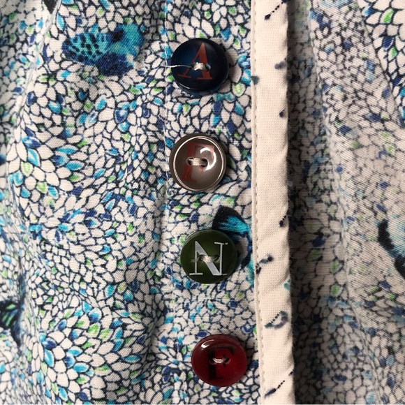 A Fish Named Fred Shirt Short Sleeve Button Up Butterfly Floral Cotton Men's XXL - Picture 7 of 13